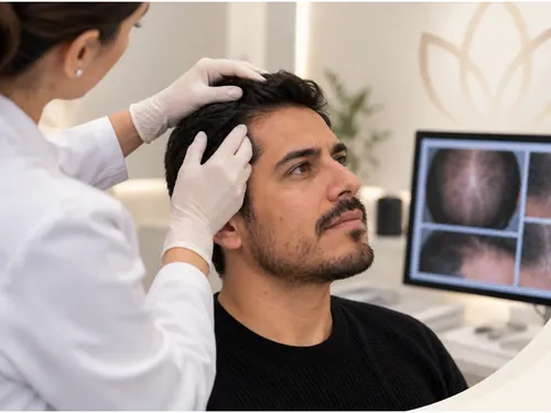 Paciente en valoración por pérdida de cabello e injerto capilar