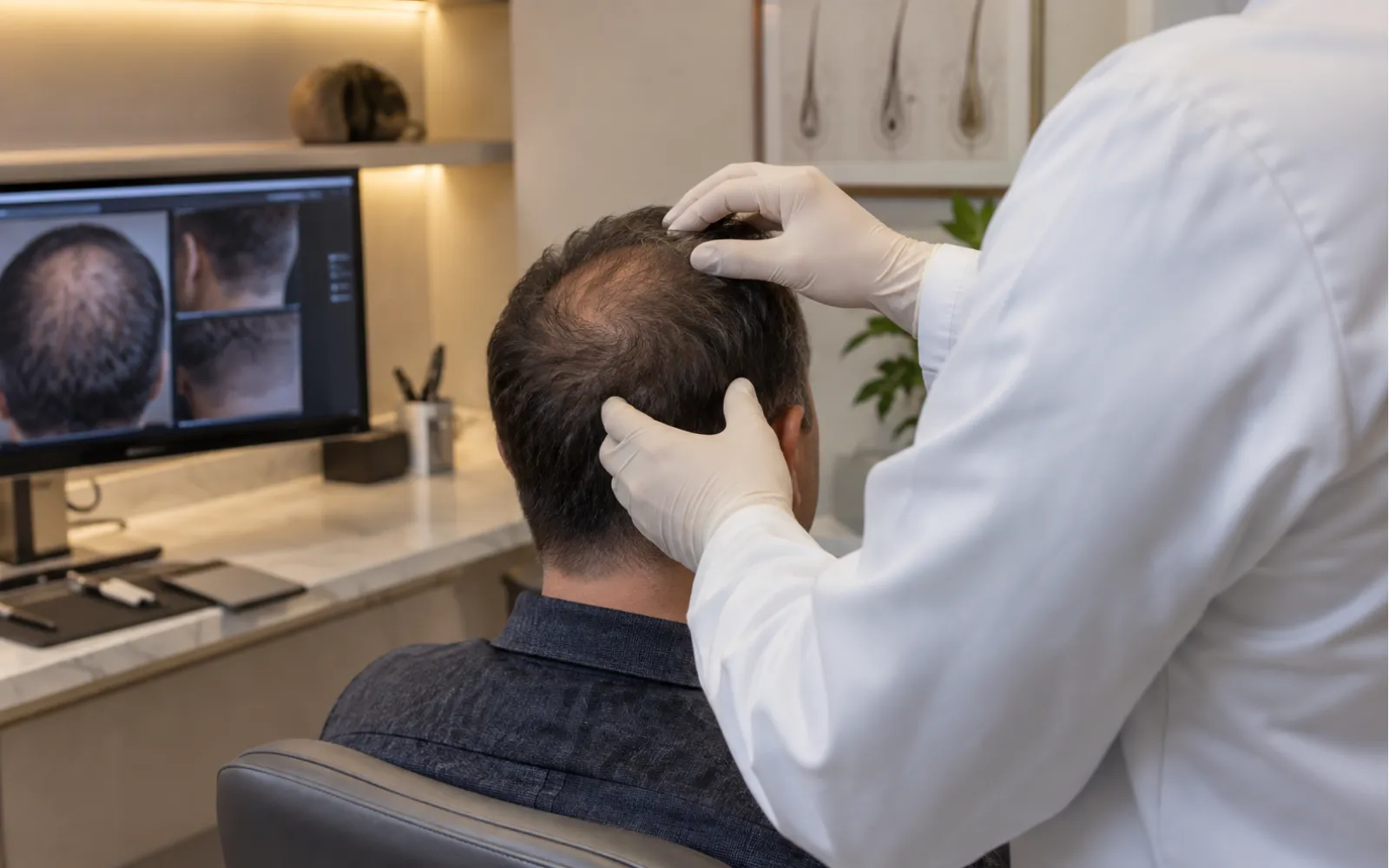 Valoración de cabello y zona donante para plan de injerto capilar